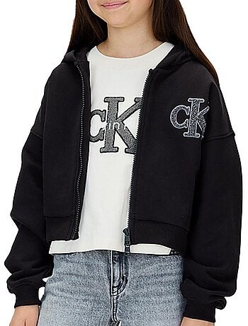 Felpa Calvin Klein Jeans in Spugna per Ragazza