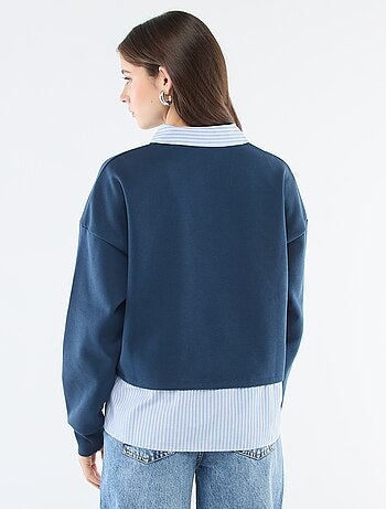 Felpa camicia 2-in-1