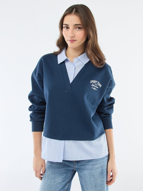 Felpa camicia 2-in-1 - Kiabi