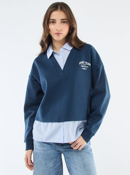 Felpa camicia 2-in-1 - Kiabi