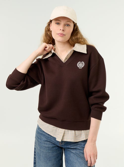 Felpa camicia 2 in 1 - Kiabi