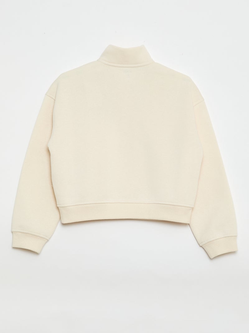 Felpa camionista tinta unita Beige - Kiabi