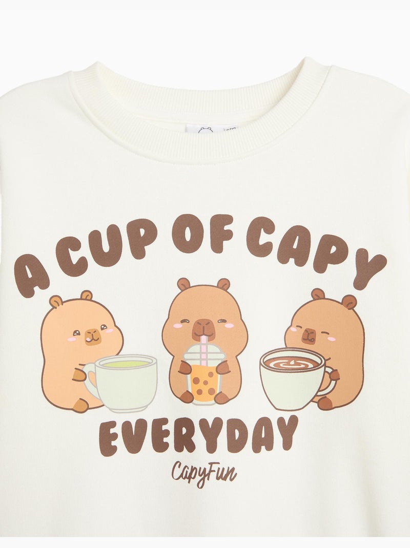 Felpa 'capybara'©capyfun, mo fashion Bianco - Kiabi