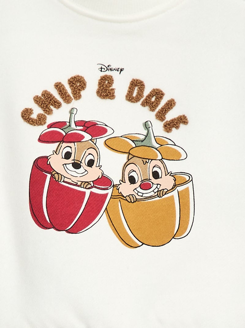 Felpa 'Cip e Ciop' 'Disney' a girocollo Beige - Kiabi