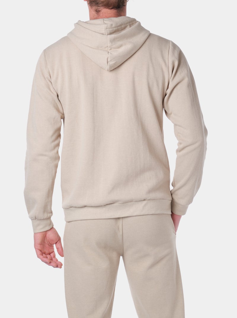 Felpa col cappuccio Beige - Kiabi
