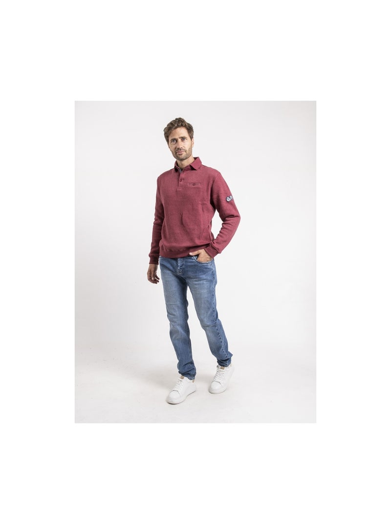 Felpa col polo WIREX Bordeaux - Kiabi