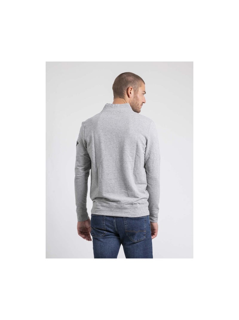 Felpa colletto alto zippé WALONIS Grigio - Kiabi