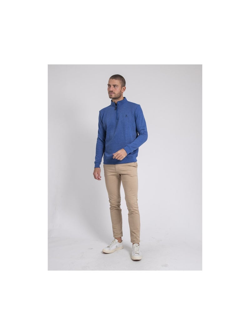 Felpa colletto alto zippé WOMPOU Blu - Kiabi