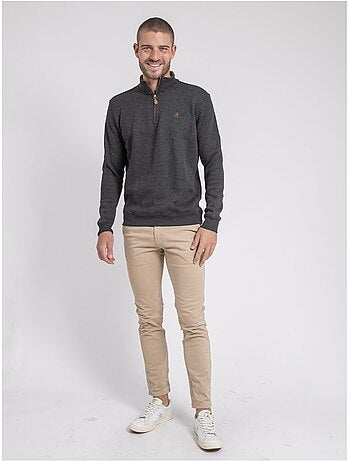 Felpa colletto alto zippé WOMPOU