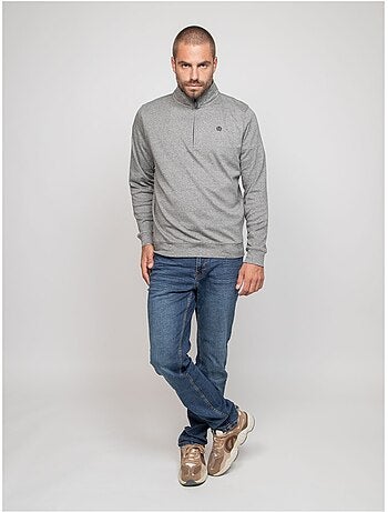 Felpa colletto con zip WIPRIMO
