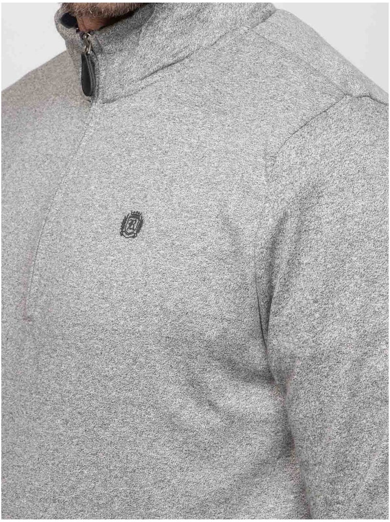 Felpa colletto con zip WIPRIMO Nero - Kiabi