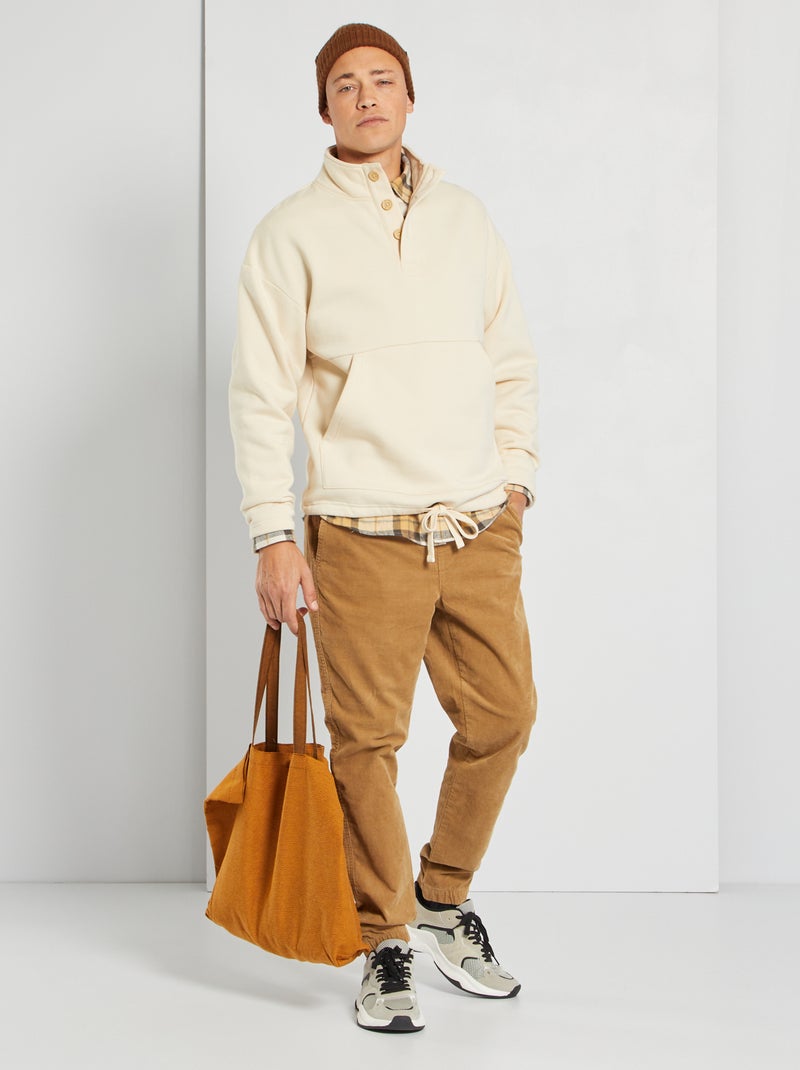 Top felpa con collo alto uomo on Sale Felpa zip collo alto uomo