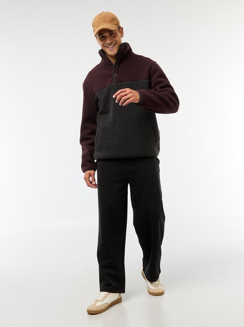 Felpa collo alto con bottoni a pressione - Kiabi