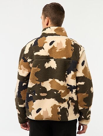 Felpa collo alto con bottoni a pressione