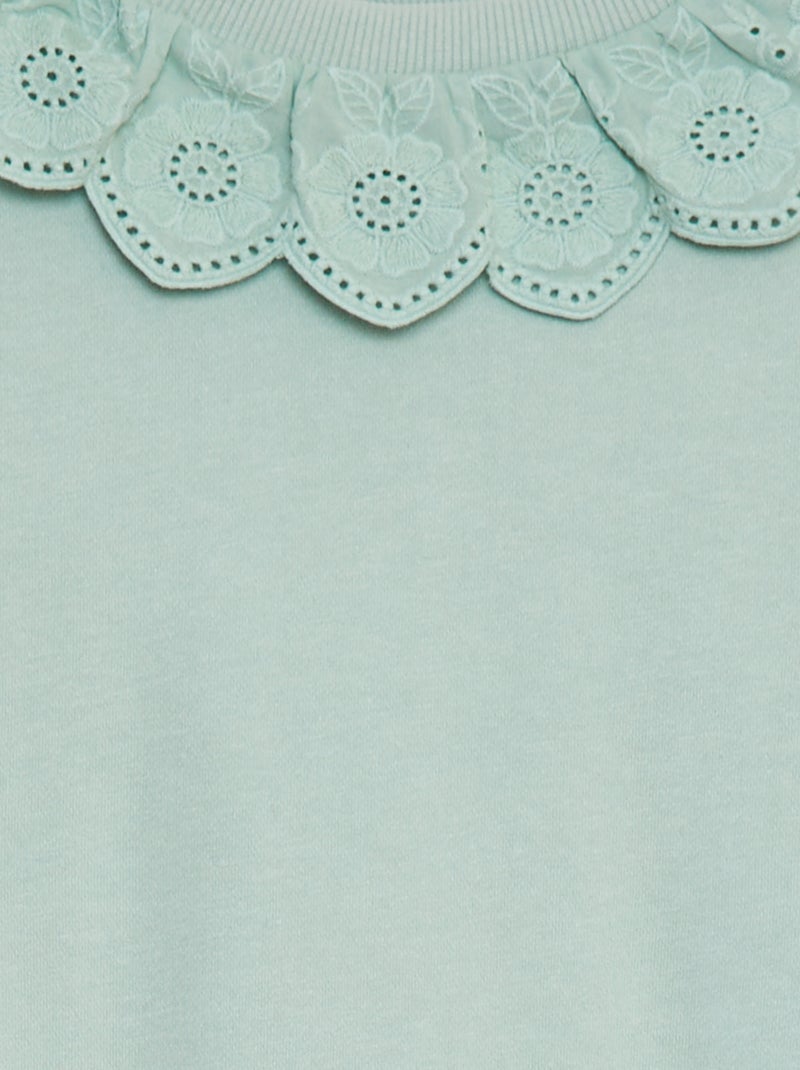 Felpa collo con motivi VERDE - Kiabi