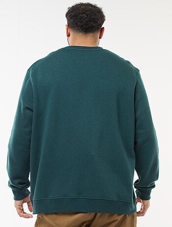 Felpa colorblock in felpa garzata