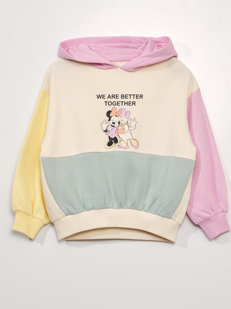 Felpa colorblock 'Minnie' e 'Paperina' BEIGE - Kiabi