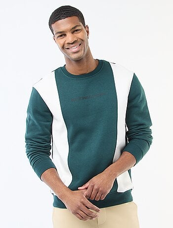 Felpa colorblock stile sportswear