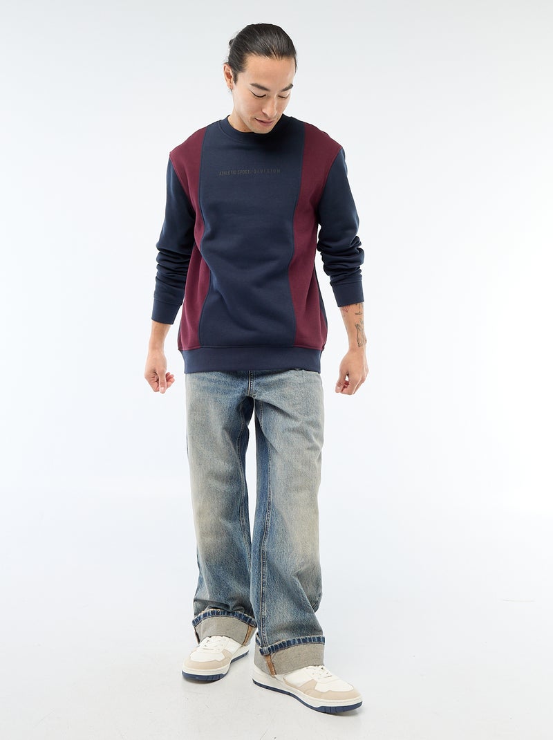 Felpa colorblock stile sportswear Blu - Kiabi