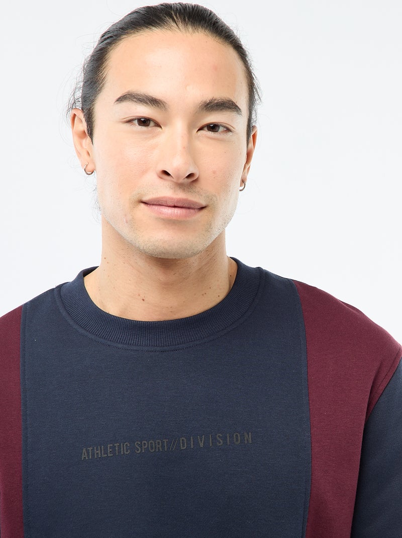 Felpa colorblock stile sportswear Blu - Kiabi
