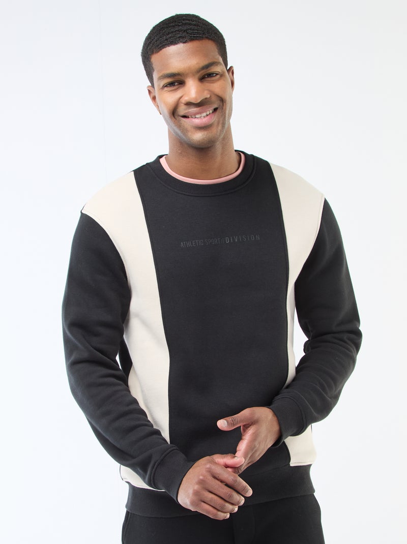 Felpa colorblock stile sportswear Grigio - Kiabi