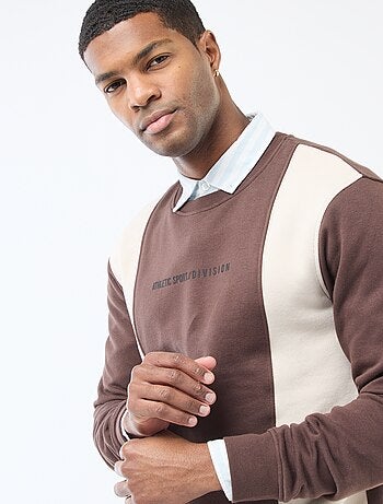 Felpa colorblock stile sportswear