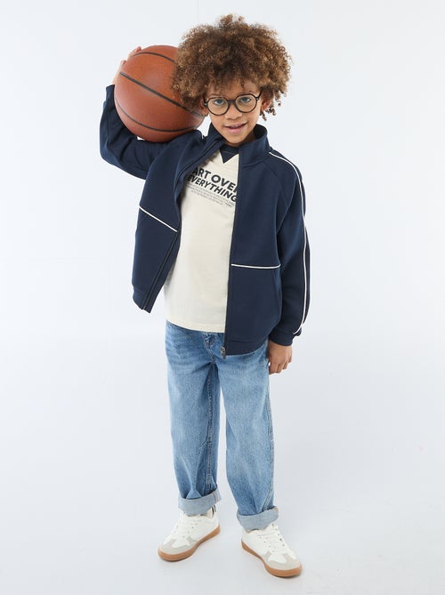 Felpa con apertura zip - Kiabi