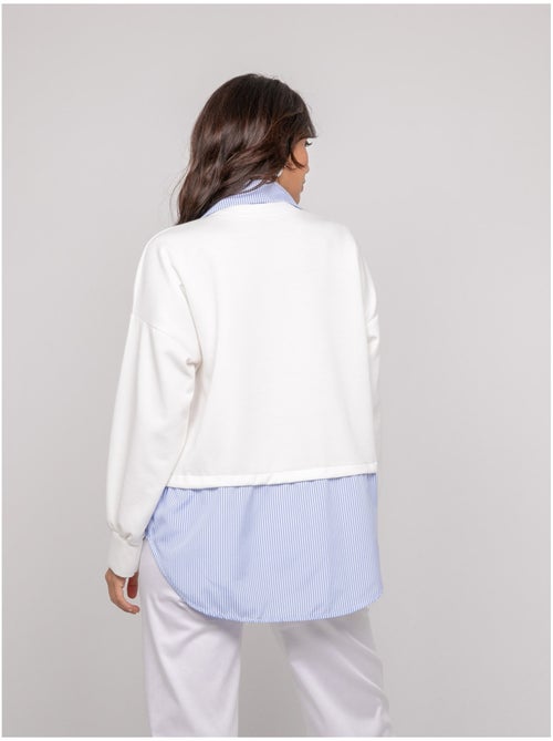 Felpa con camicia a righe YEVANE - Kiabi
