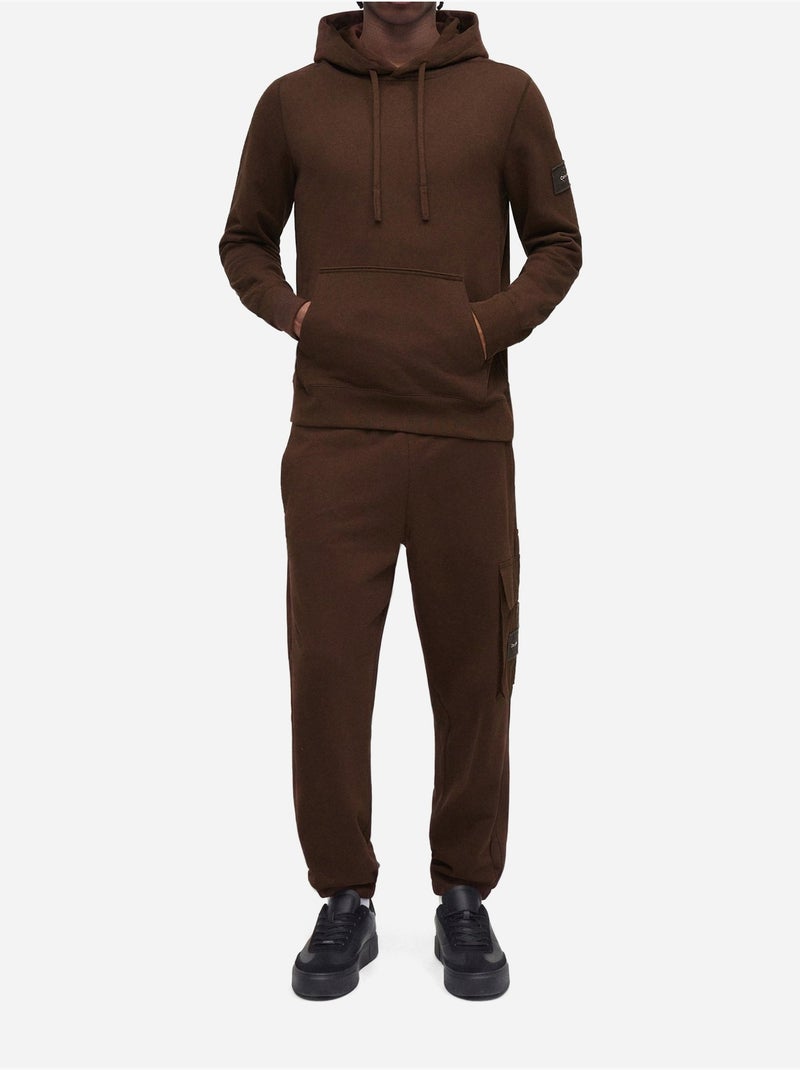 Felpa con cappuccio - calvin klein Marrone - Kiabi