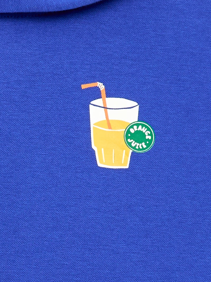 Felpa con cappuccio - Grafik Edition Blu - Kiabi