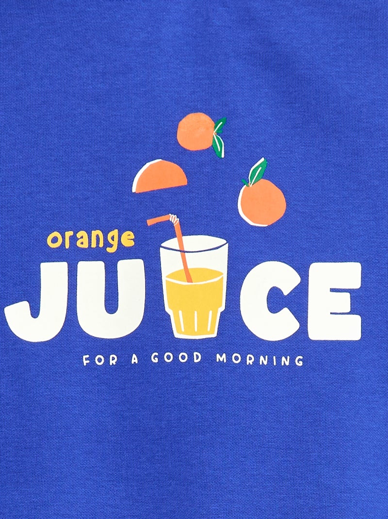 Felpa con cappuccio - Grafik Edition Blu - Kiabi