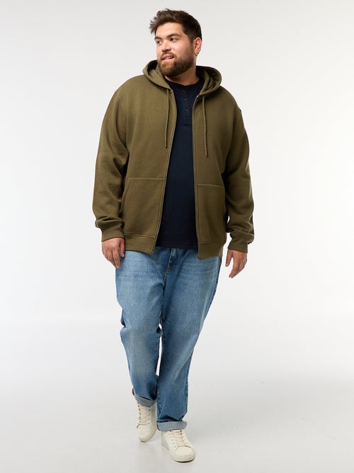 Felpa con cappuccio à Apertura con zip - Kiabi