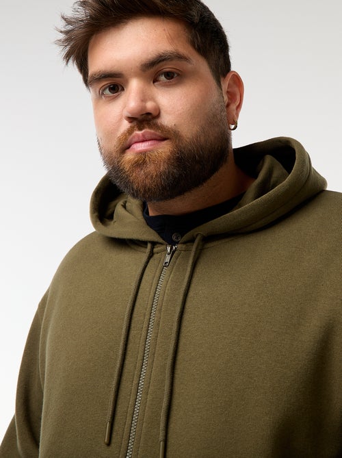 Felpa con cappuccio à Apertura con zip - Kiabi