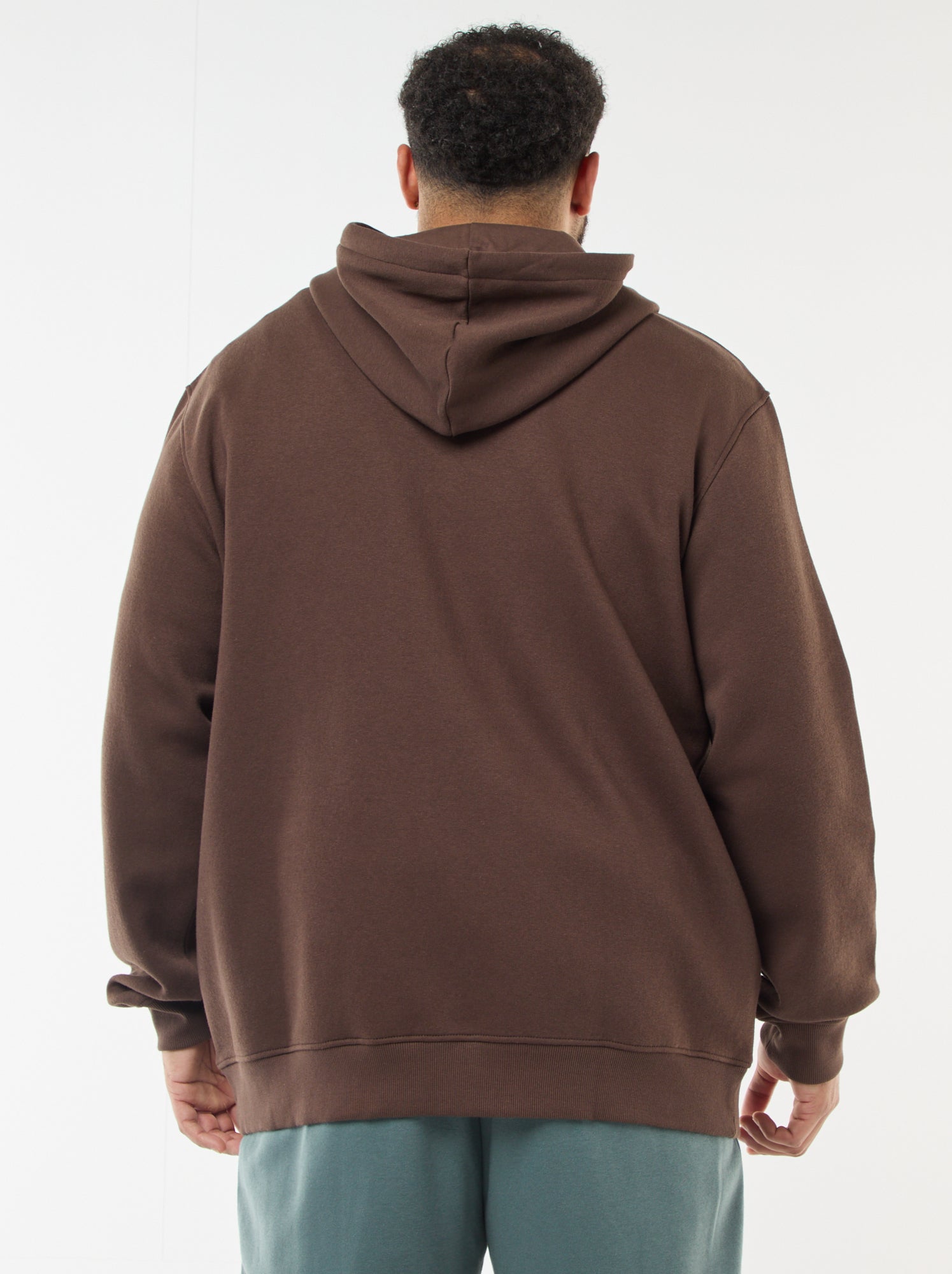 Felpa Uomo Con Cerniera E Cappuccio – Giacca Leggera Oversize, Tasche, Colore Marrone (YC-Brown, XXXL)
