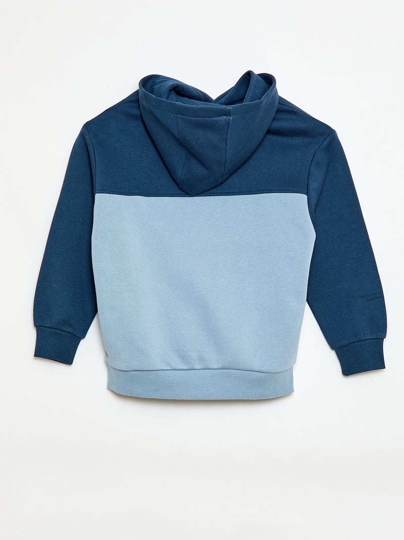 Felpa con cappuccio a canguro Blu - Kiabi