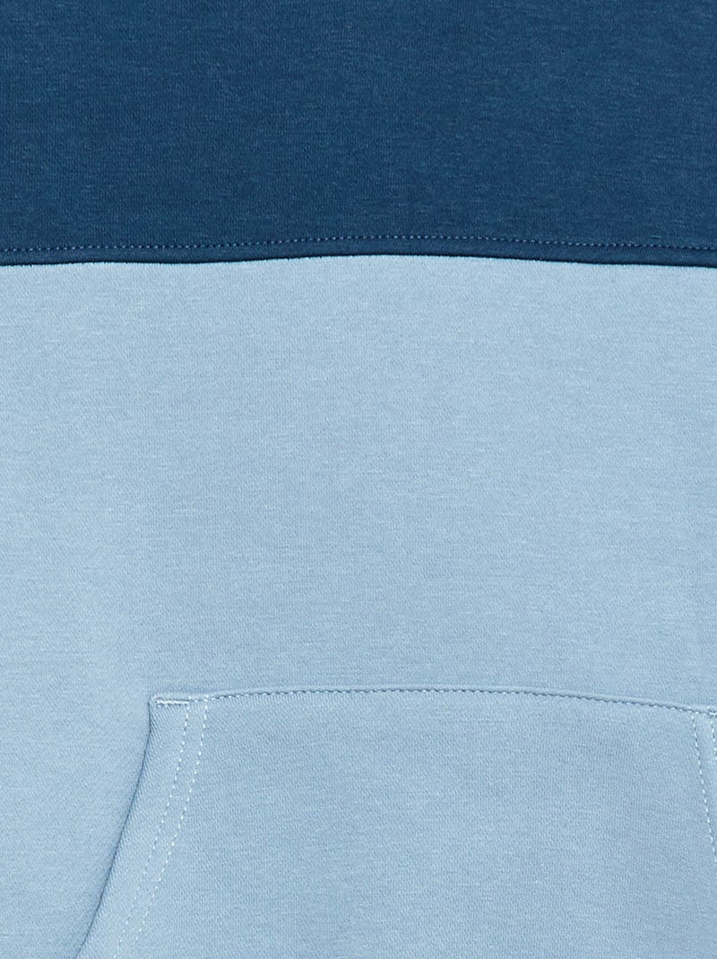 Felpa con cappuccio a canguro Blu - Kiabi