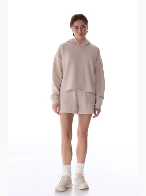 Felpa con cappuccio a coste donna penti - Kiabi Felpa con cappuccio a coste donna penti - Kiabi