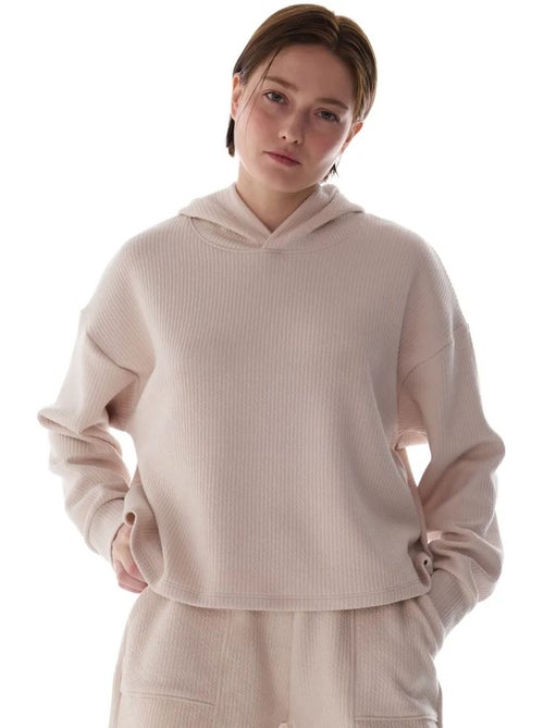 Felpa con cappuccio a coste donna penti - Kiabi Felpa con cappuccio a coste donna penti - Kiabi