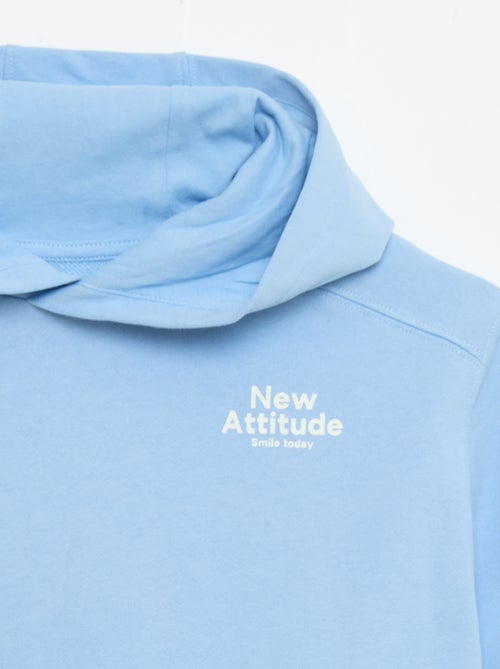 Felpa con cappuccio a maniche corte - Kiabi