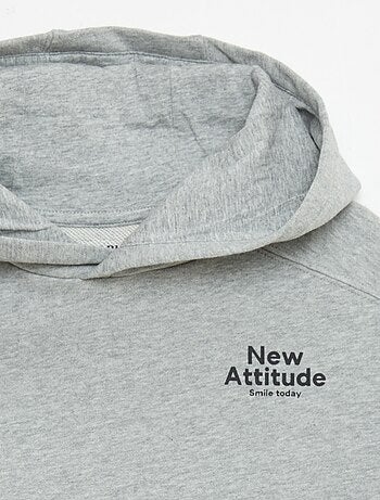 Felpa con cappuccio a maniche corte