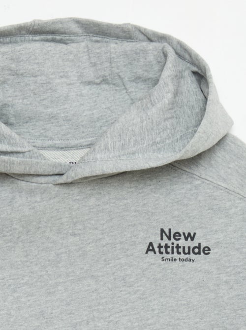 Felpa con cappuccio a maniche corte - Kiabi