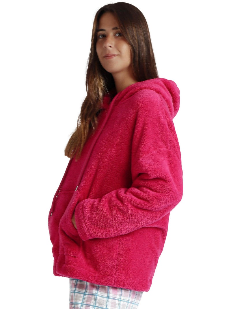 Felpa con cappuccio a maniche lunghe calda da donna ADMAS Corel Rosa - Kiabi