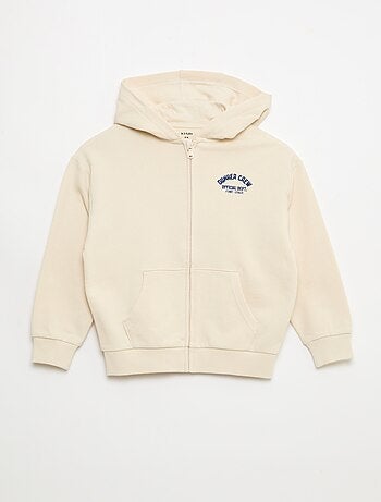 Felpa con cappuccio ampia ricamata