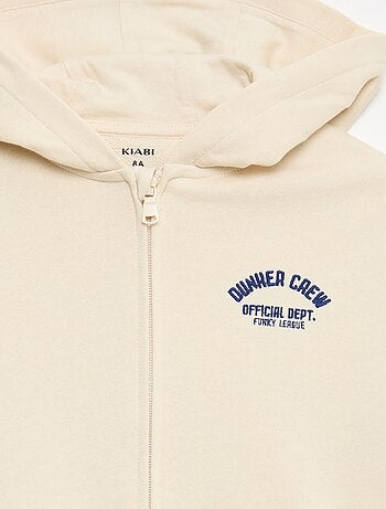 Felpa con cappuccio ampia ricamata