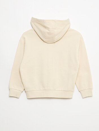 Felpa con cappuccio ampia ricamata