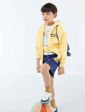 Felpa con cappuccio ampia ricamata