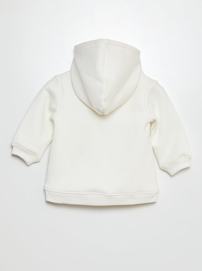 Felpa con cappuccio animato BIANCO - Kiabi