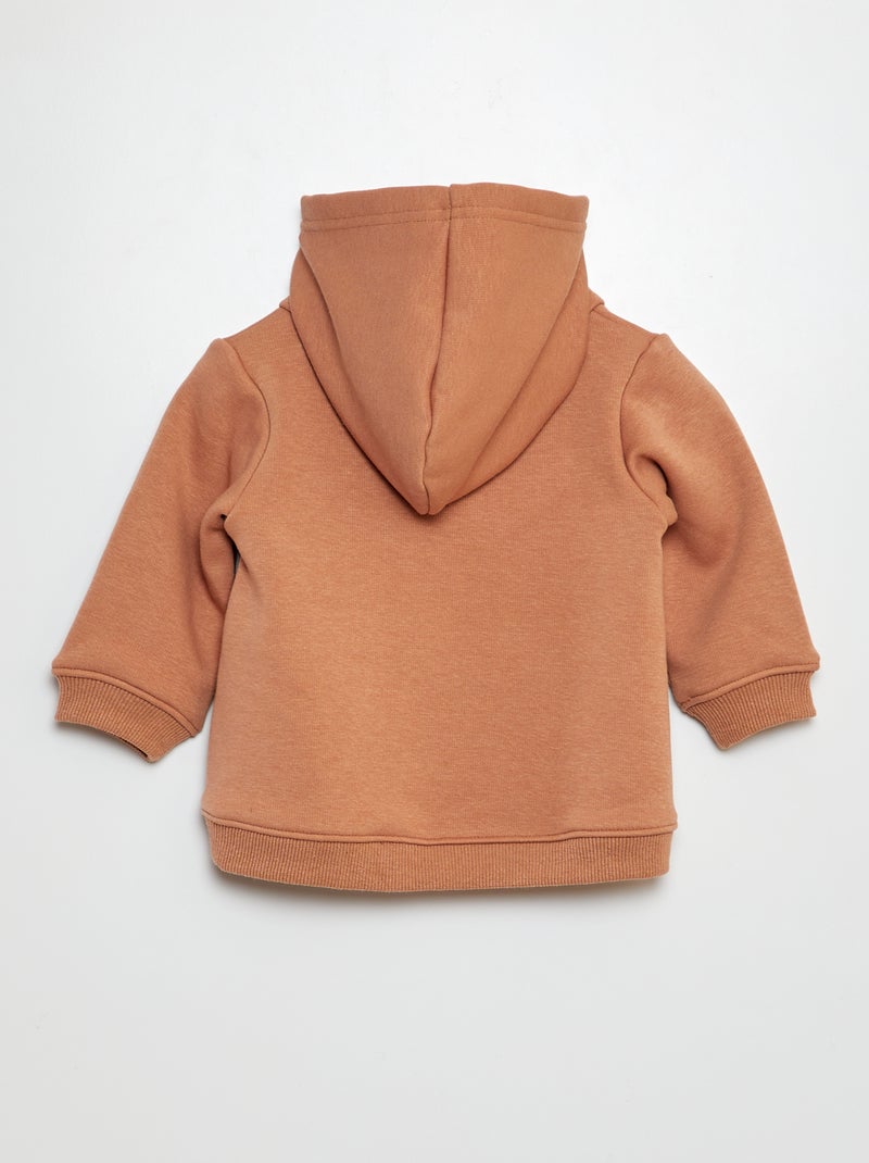 Felpa con cappuccio animato MARRONE - Kiabi