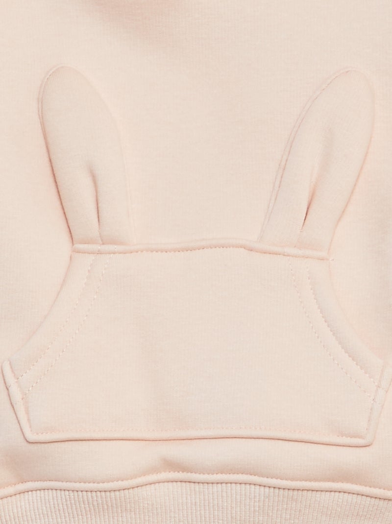 Felpa con cappuccio animato ROSA - Kiabi