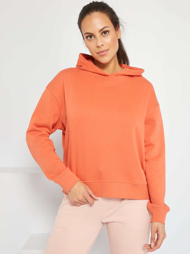 Felpa con cappuccio ARANCIONE - Kiabi